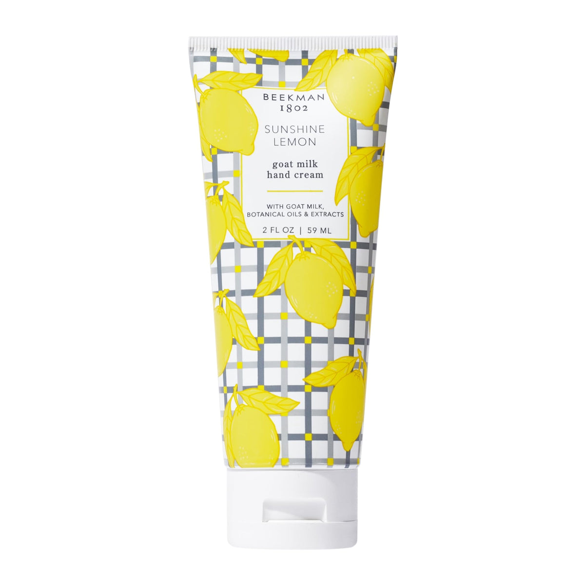 Beekman 1802 front view of tube showing label and citrus design benefits hydration