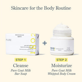 Beekman 1802 bedside night routine image implying overnight hydration