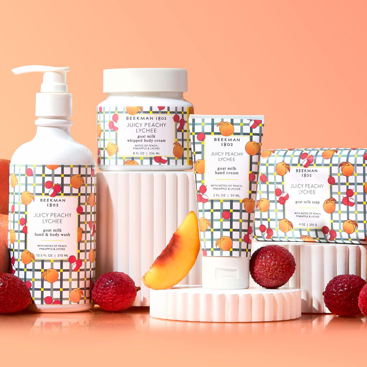 Beekman 1802 wipes on bathroom counter portraying daily routine refresh