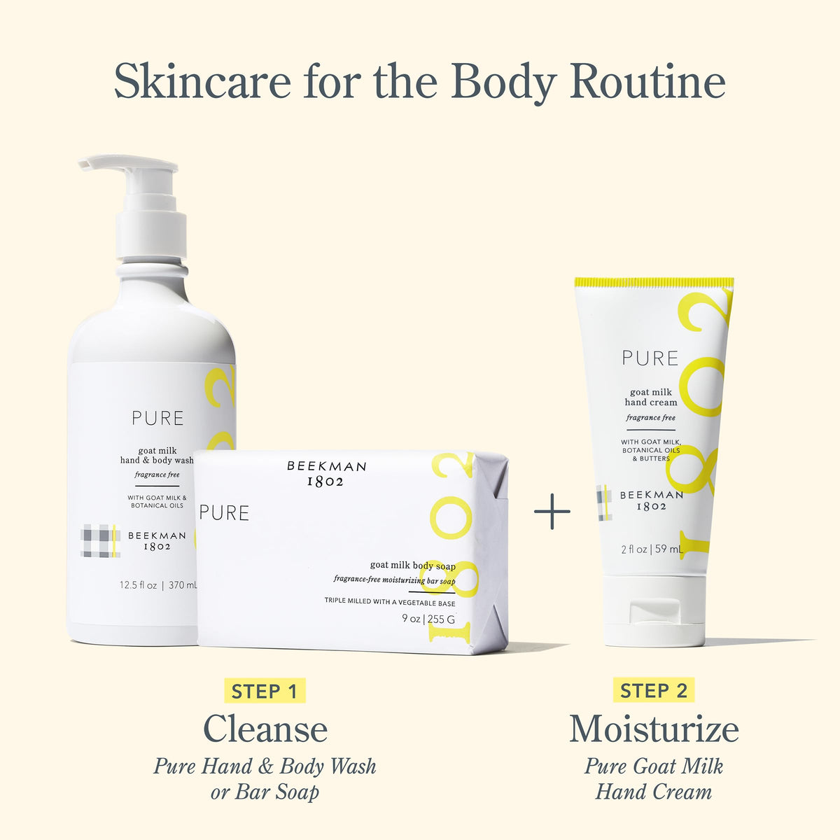 Beekman 1802 tube with cruelty-free badge highlighting ethical formulation