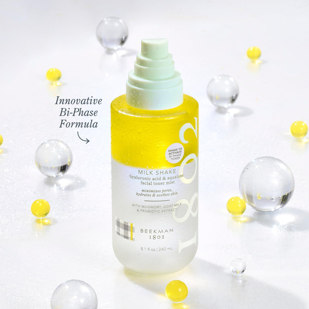 Beekman 1802 label detail emphasizing clean, toxin-free formulation