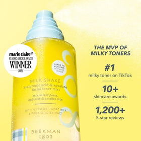 Beekman 1802 mist spray closeup delivering an even lightweight application