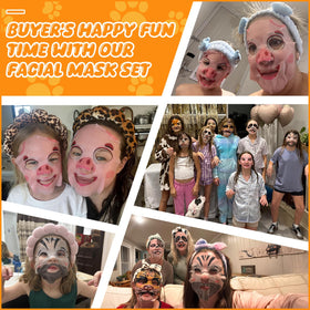Beenefits child wearing animal mask enjoying a fun skincare moment