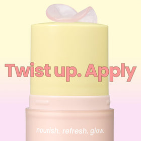 beenuvo application on lips from hand demonstrating easy glide