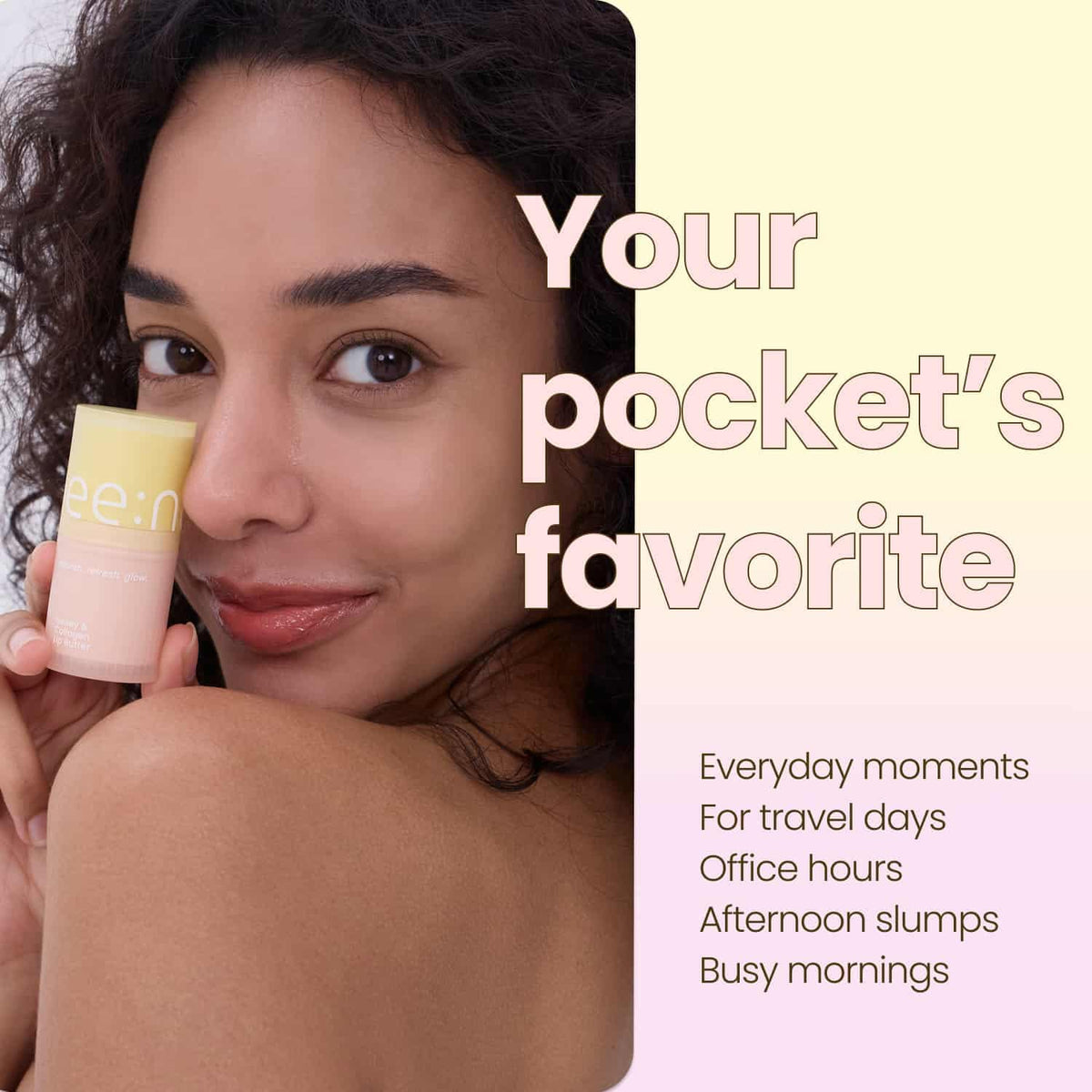beenuvo placed on bedside table illustrating overnight lip treatment