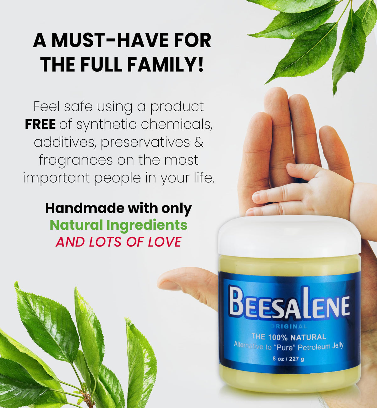 Using Beesaluxe on hands and heels for intense moisture and barrier benefit