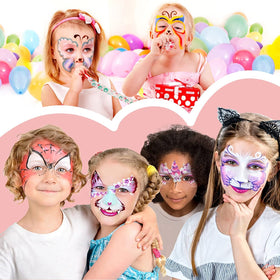 beesjuy child wearing butterfly face paint demonstrating fun results