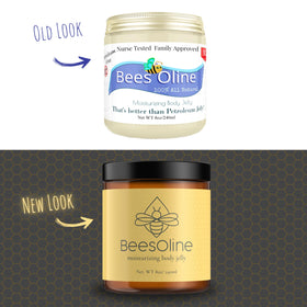 BeesOline texture close-up highlighting beeswax-rich, absorbent moisturizer benefit