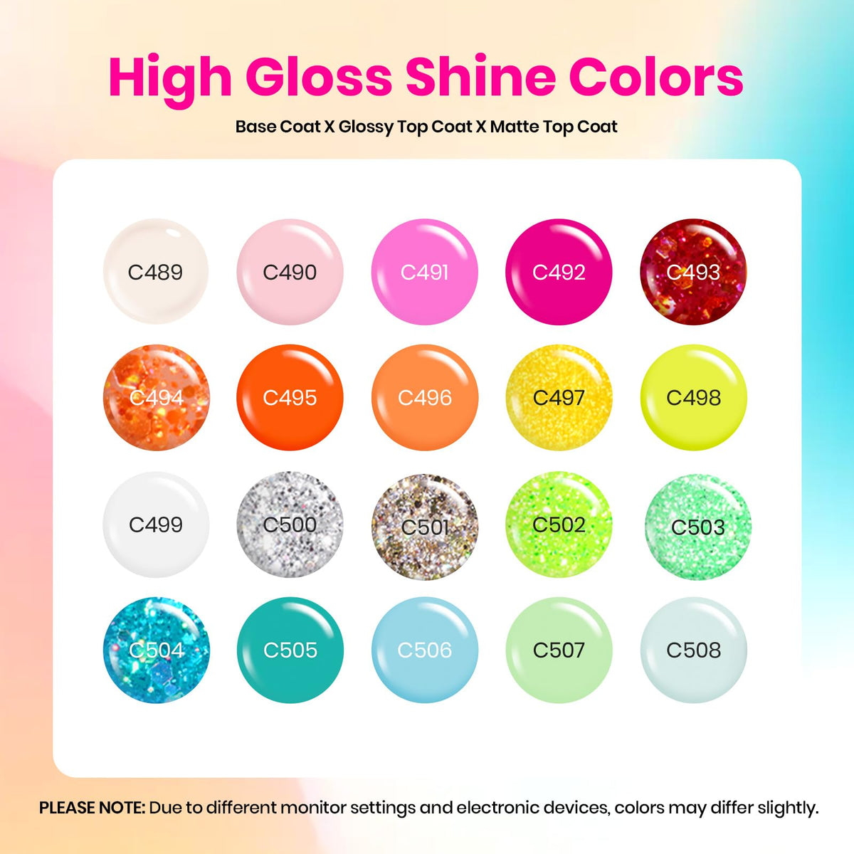 Beetles Gel Polish 20 mini bottles lined up displaying color variety for creative manicures