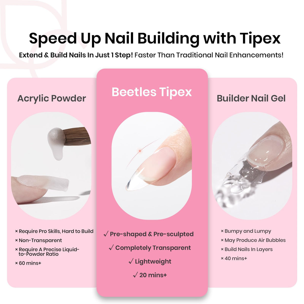 Beetles Gel Polish organized 224pcs size array for precise fit benefit