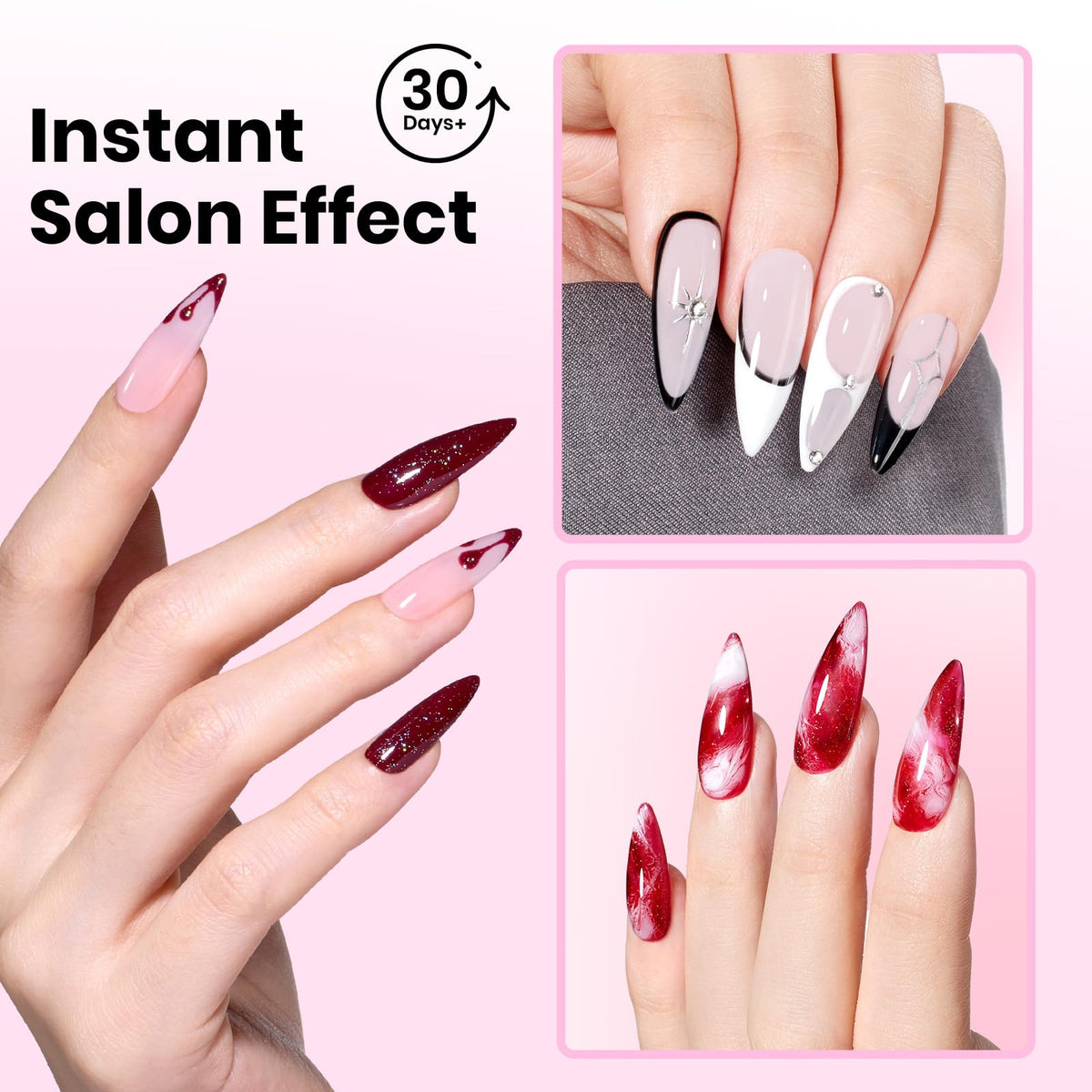 beetles neatly arranged 256 nail tips in 16 sizes for precise fitting