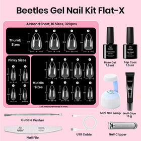 beetles spread of 320 pre-numbered tips offering many sizes for custom fit