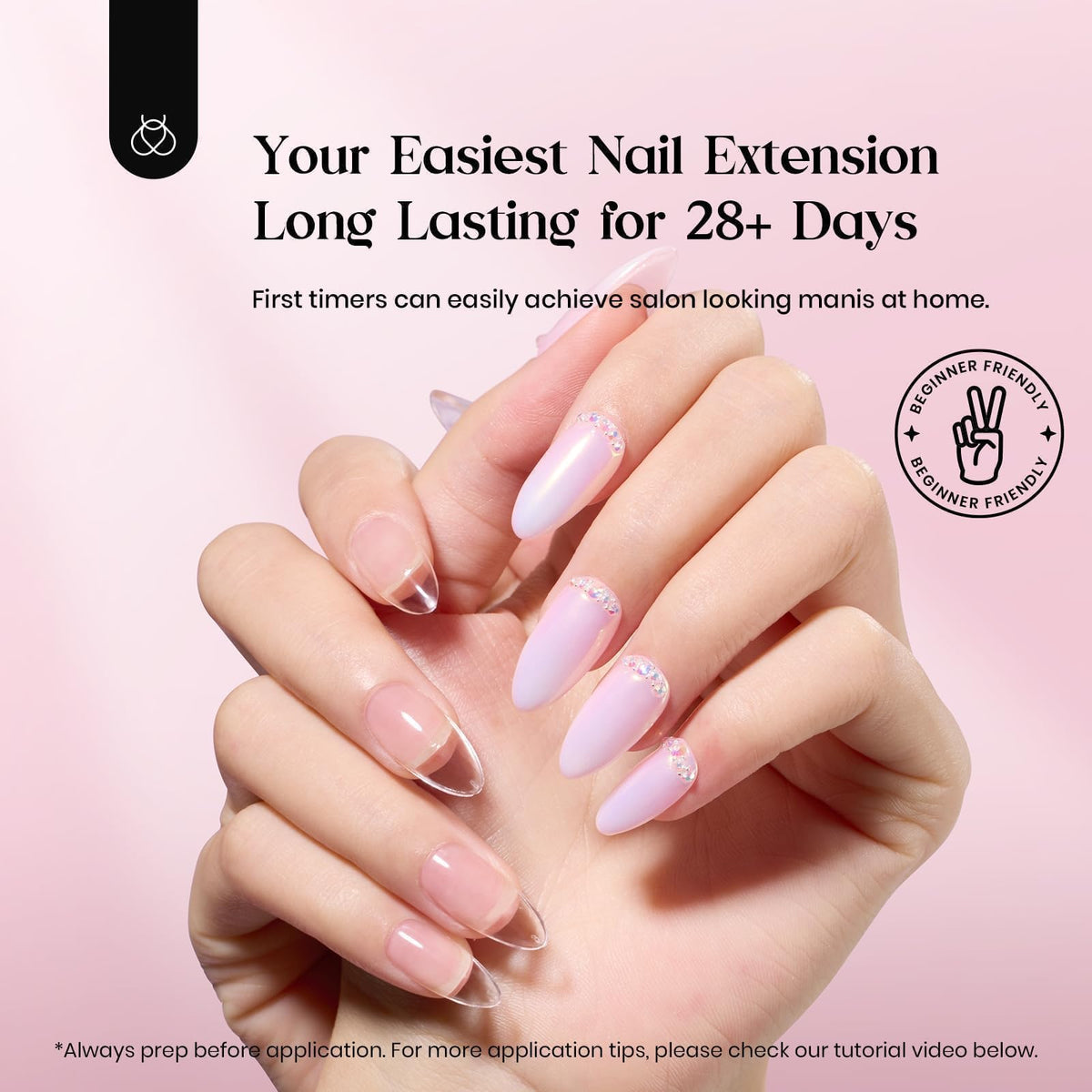 beetles 600 medium almond nail tips spread showing sizes and repeat-use supply