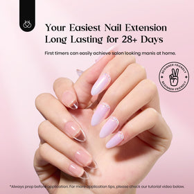 beetles 600 medium almond nail tips spread showing sizes and repeat-use supply