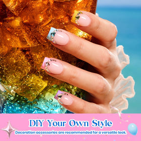 Beetles Gel Polish application in progress demoing glue use benefit simple at-home application
