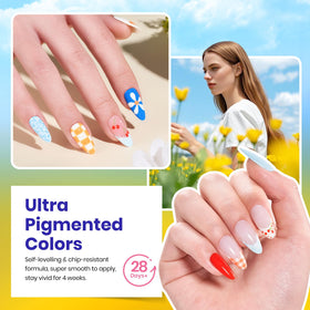 beetles application in progress showing cured glossy nail for precise DIY salon results