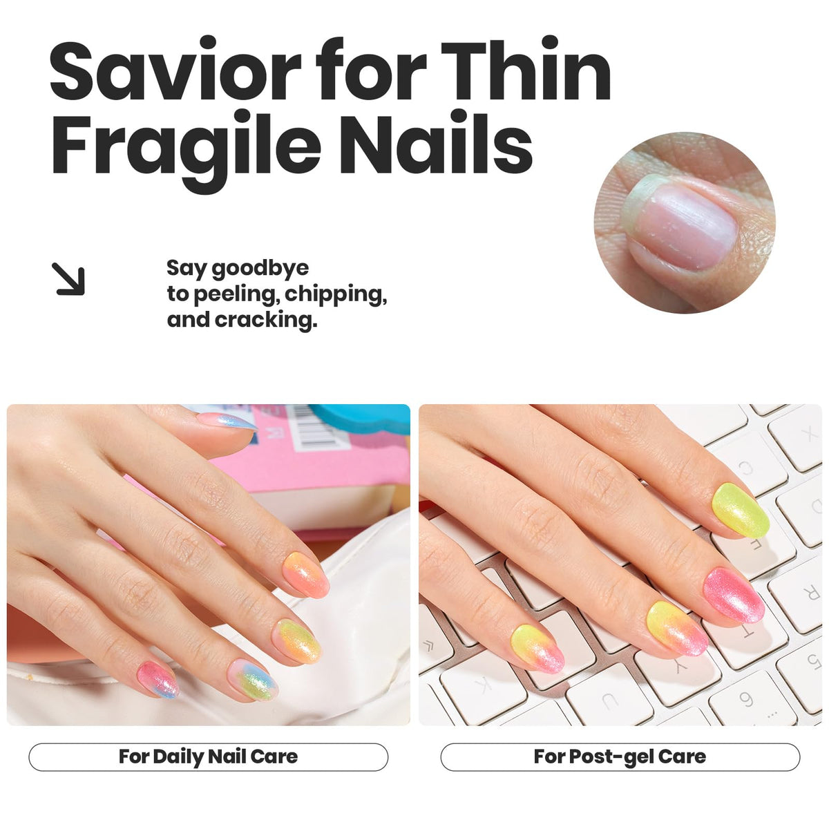 beetles application on fingernails lifestyle showing salon-quality neon finish at home