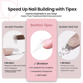 beetles hand applying tip demonstrating quick press-and-cure benefit