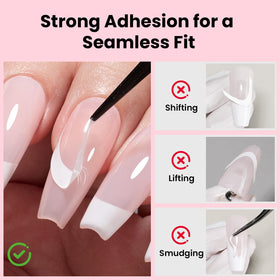 beetles step-by-step application showing peel-off for crisp French edges