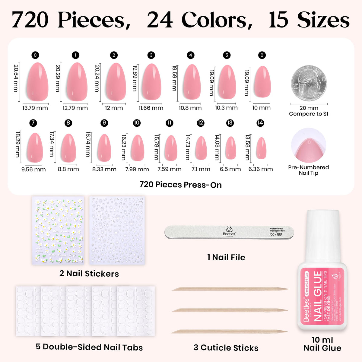 Beetles file, sticks and sticker sheets highlighting DIY styling and neat results
