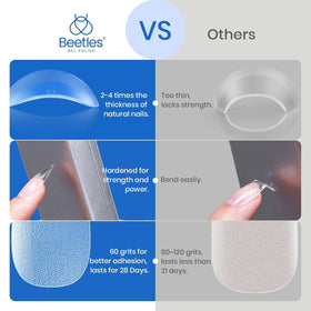 beetles application with nail glue being pressed for fast secure bond