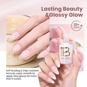 Beetles used in French manicure style demonstrating versatility and subtle contrast