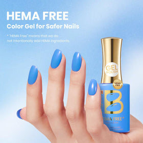 Beetles azure gleam brush stroke texture demonstrating smooth, opaque neon blue coverage