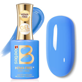 Beetles azure gleam front bottle shows full 15ml neon blue for easy identification and bold color