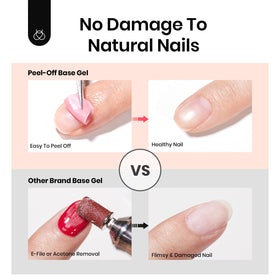 beetles base coat texture on nail wheel, thin peelable layer protecting nail surface
