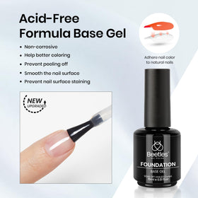 Beetles base gel dispenser detail demonstrating easy application and strong adhesion