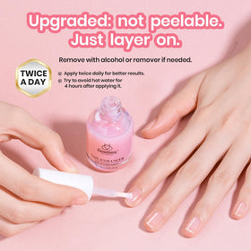 Beetles before and after nails demonstrating reduced splitting and improved surface benefit