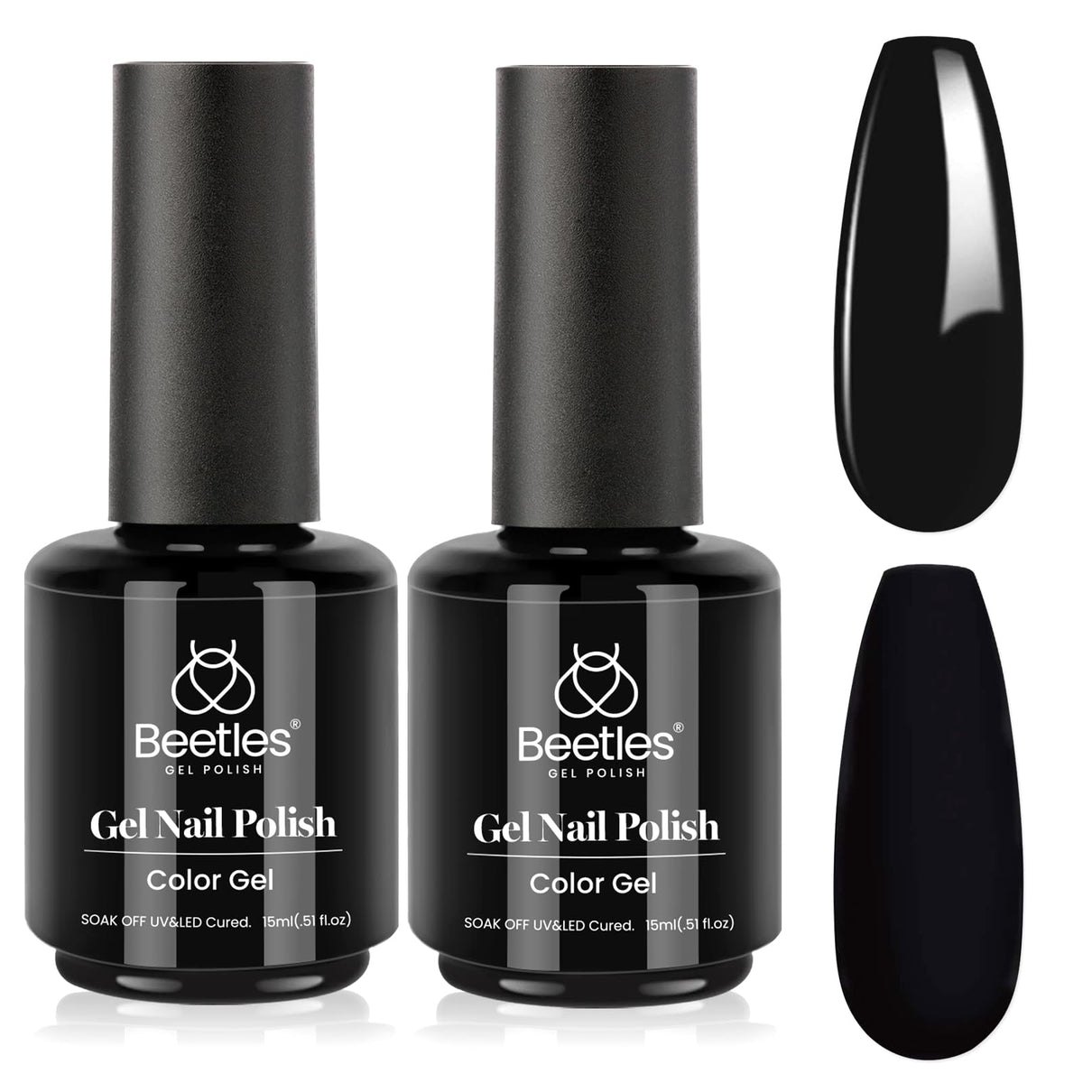 beetles black front packaging showing two 15ml bottles and product name