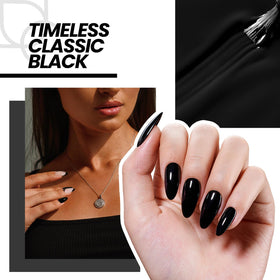 Beetles black gel polish bottle close-up showing smooth rich pigment