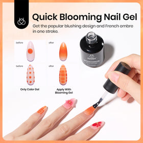 Beetles Blooming Gel application with thin brush for precise blooms