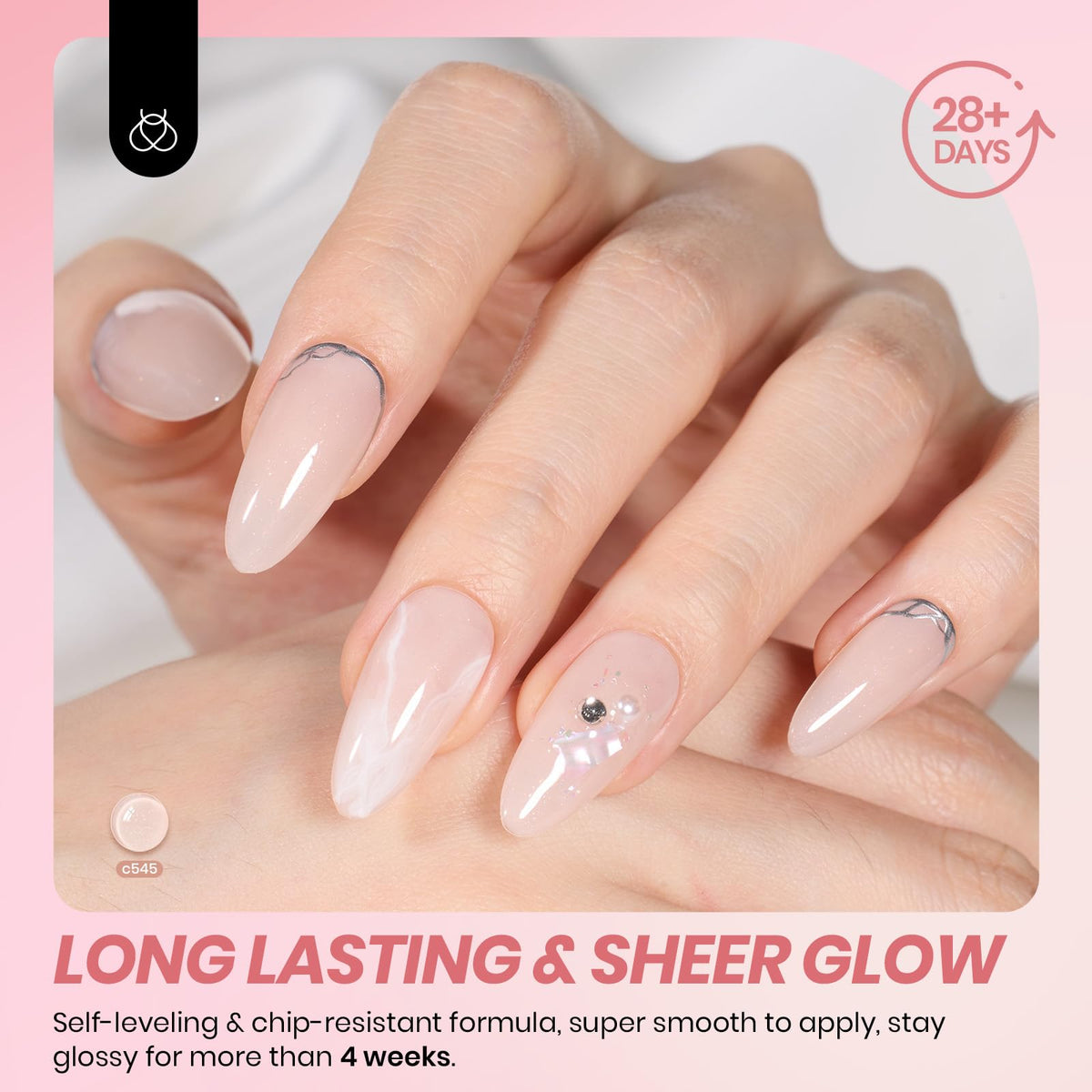 beetles Gel Polish blooming gel spreading for marble designs showing easy creative nail art effects