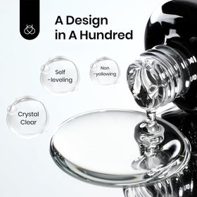 Beetles Blooming Gel used in a studio manicure creating elegant designs
