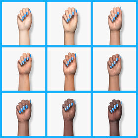 beetles Gel Polish applied on model nails in studio lighting for salon finish