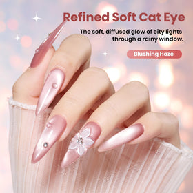 Beetles cat eye magnet held above wet polish showing stripe formation benefit