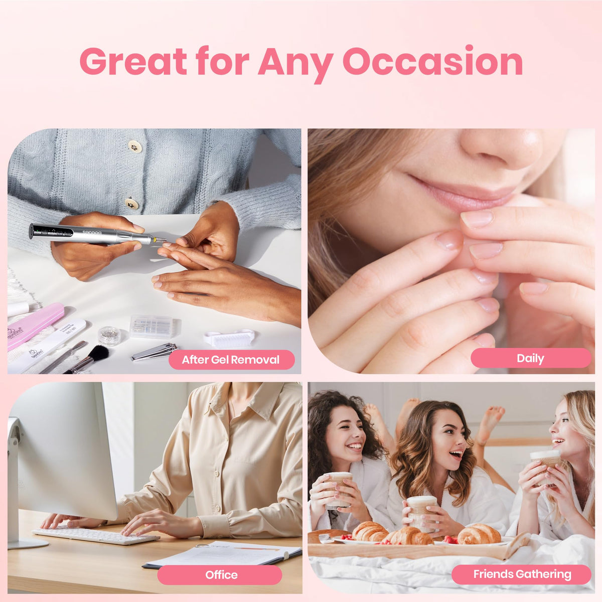 beetles Gel Polish opened cap and brush displaying precise application and controlled coat