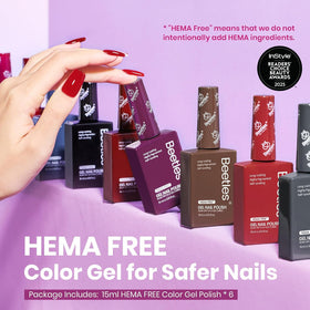 beetles gel polish bottle closeup with brush showing smooth pigmented formula