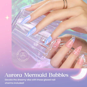 Beetles close-up of a bottle showing pearlescent pigment for luminous nail shine