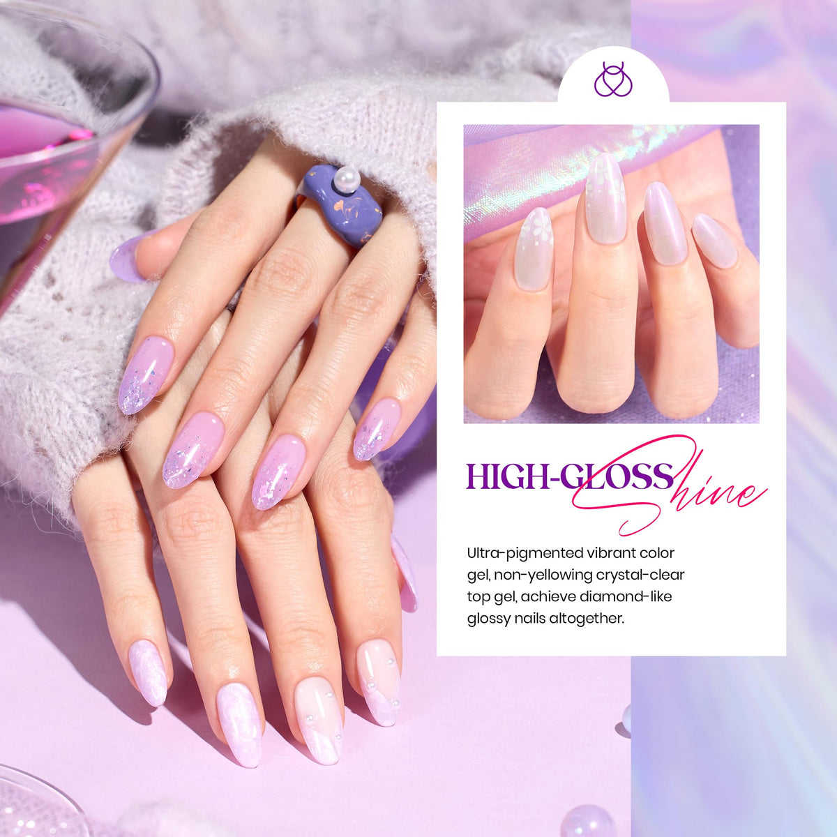 Beetles Gel Polish close-up of pearl shimmer bottle highlighting smooth reflective finish