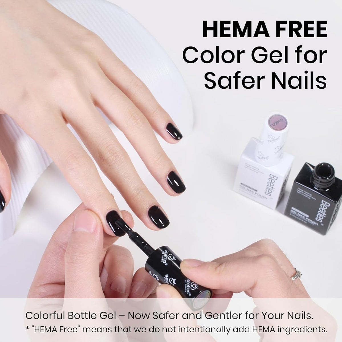 beetles Gel Polish bottle color-match closeup, shows accurate shade identification