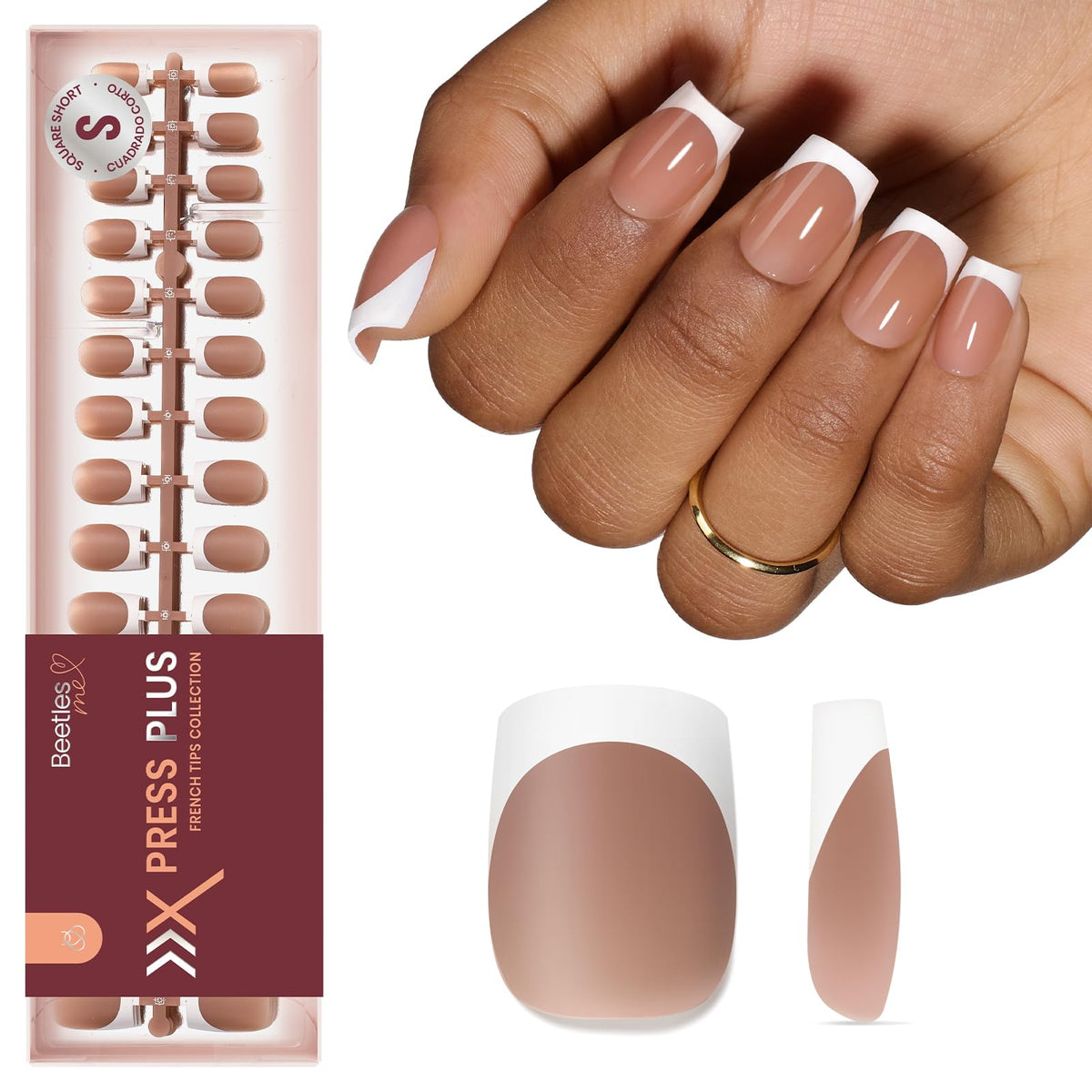 Beetles front packaging showing brown French tips and quantity benefit