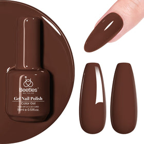 beetles front bottle showing chocolate coffee shade and salon-ready polish