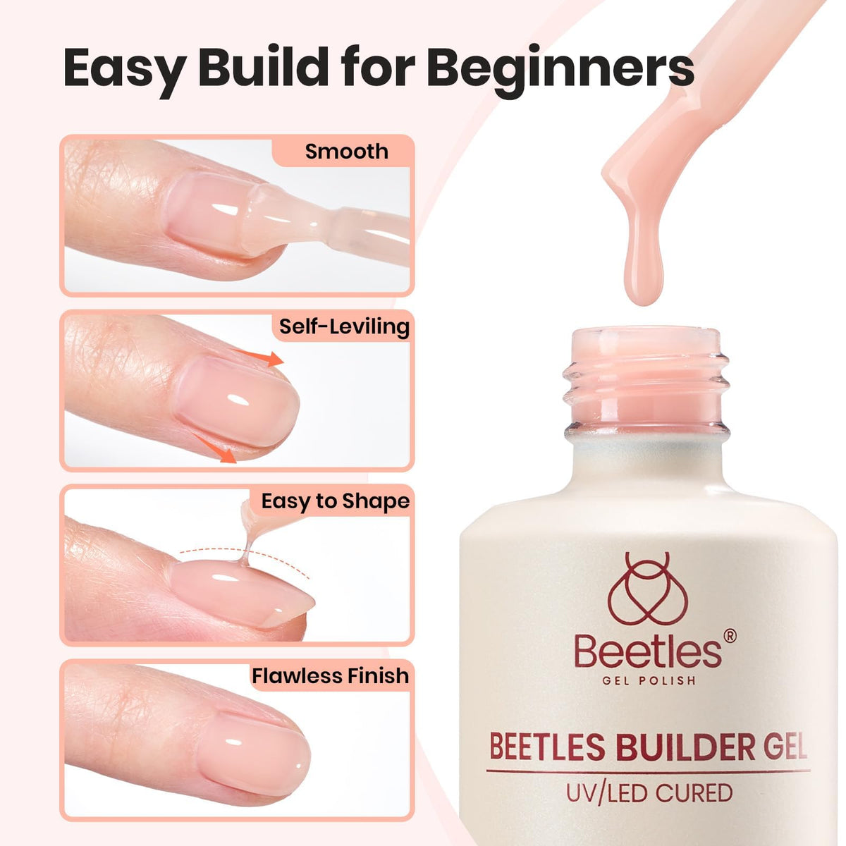 beetles gel polish brush detail showing precise apex control benefit