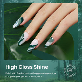 Beetles Gel Polish brush stroke close-up showing smooth application benefit