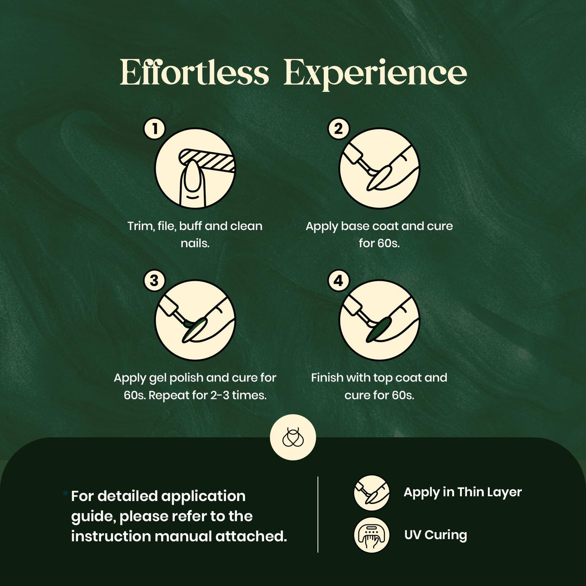 beetles brush applying green gel in smooth stroke, shows easy application