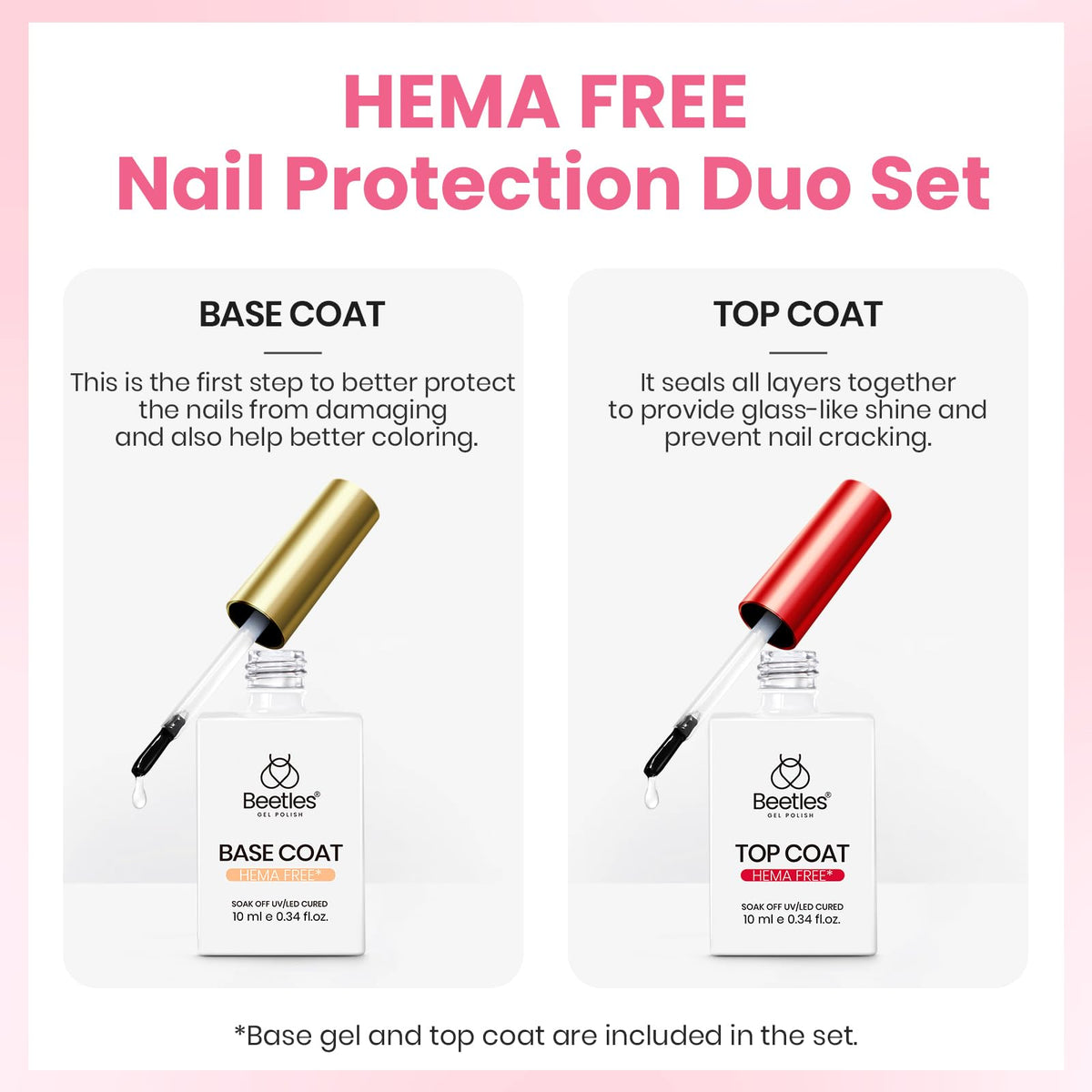 beetles pink gel brush stroke texture demonstrating smooth application and coverage