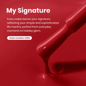 beetles brush and vivid red swatch showing smooth application benefit